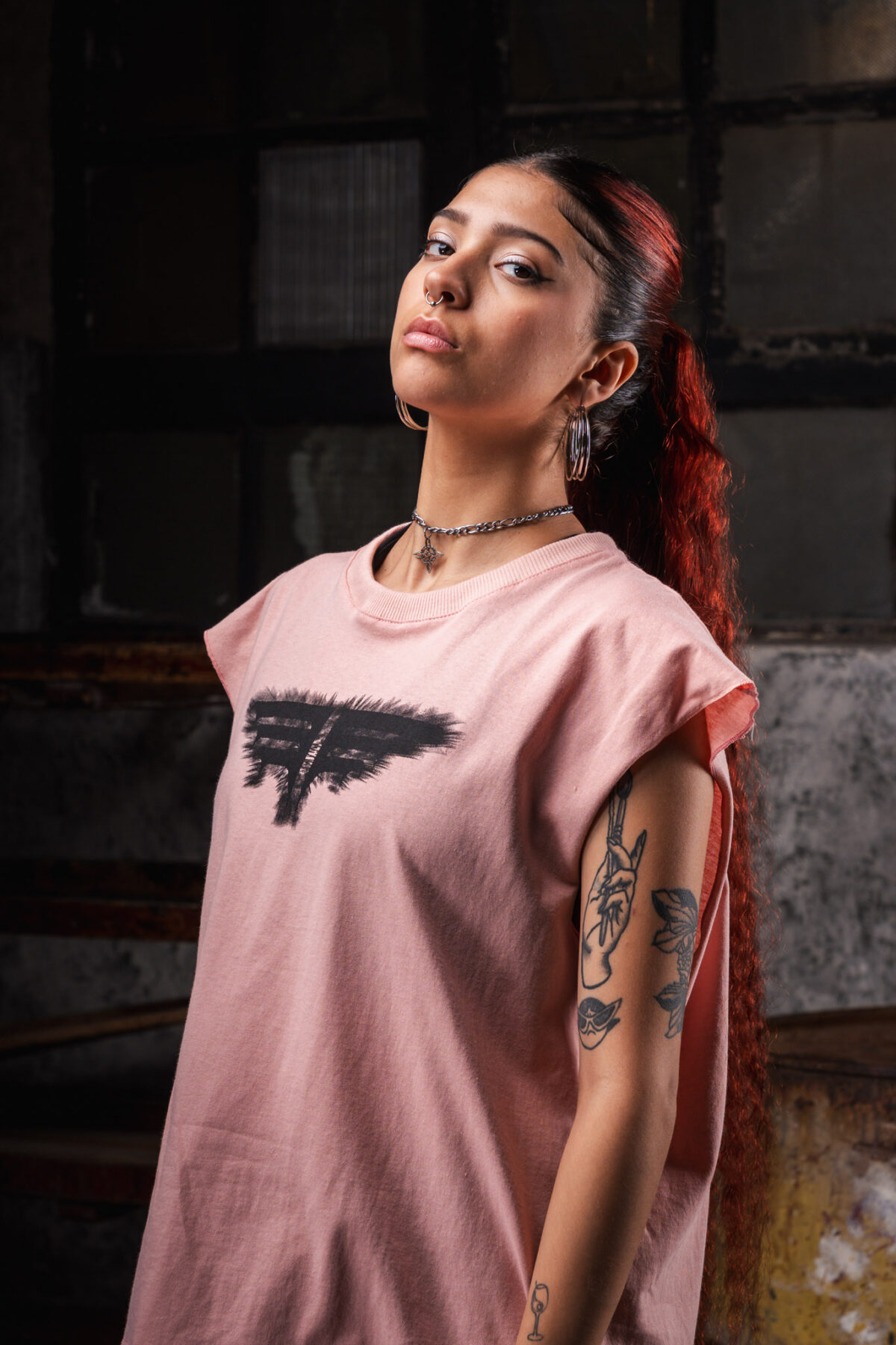 Remeron Cuadrado Oversized S/M - Trashed - Rosa Vintage - Imagen 4