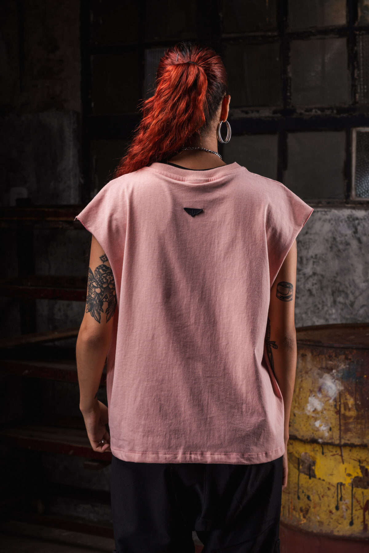 Remeron Cuadrado Oversized S/M - Trashed - Rosa Vintage - Imagen 6