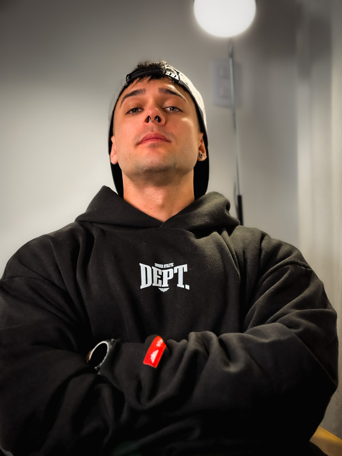 Hoodie Oversized - Athletic Department - Negro - Imagen 11
