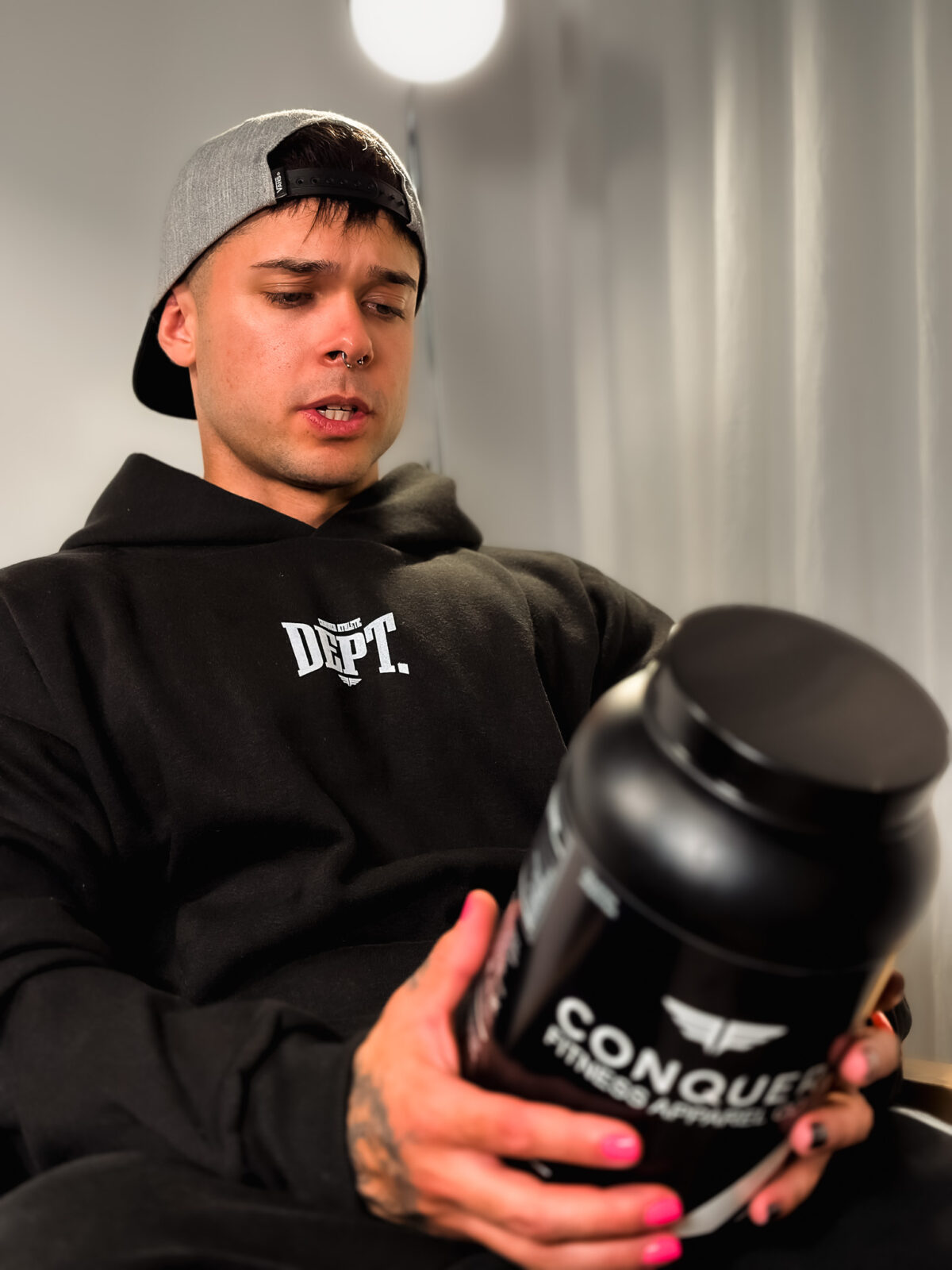 Hoodie Oversized - Athletic Department - Negro - Imagen 12