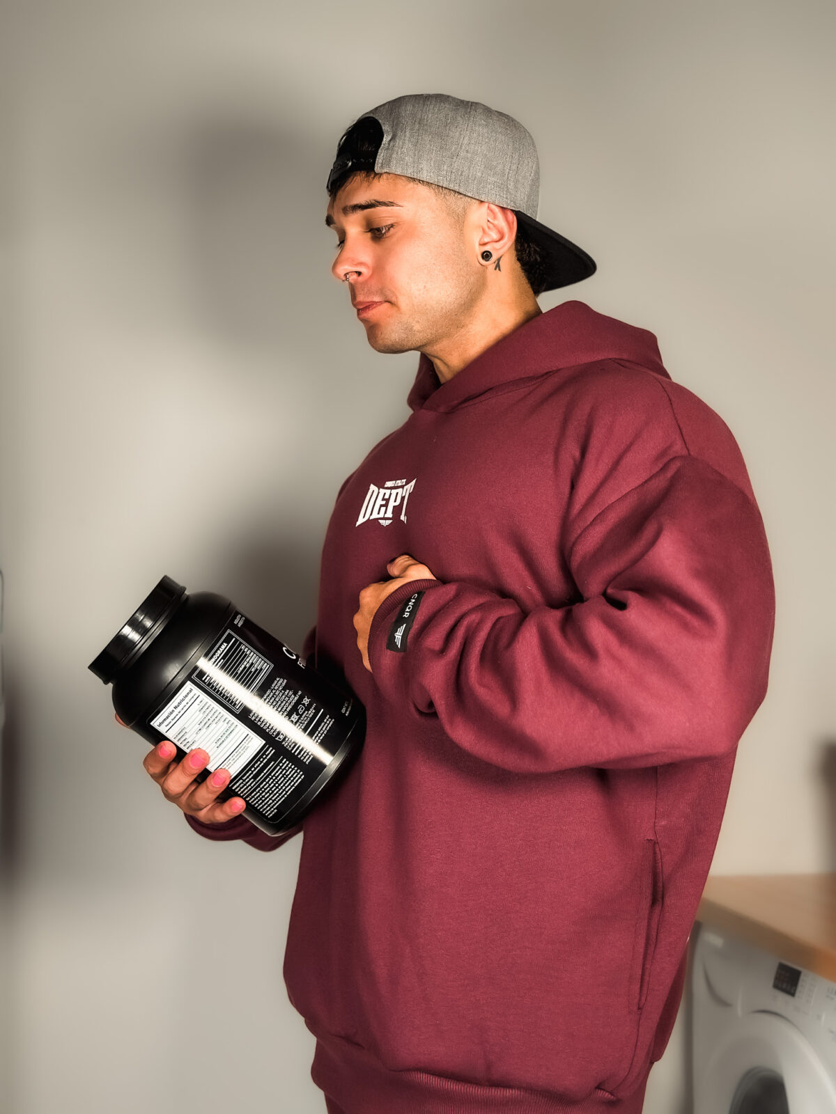 Hoodie Oversized - Athletic Department - Borravino - Imagen 8