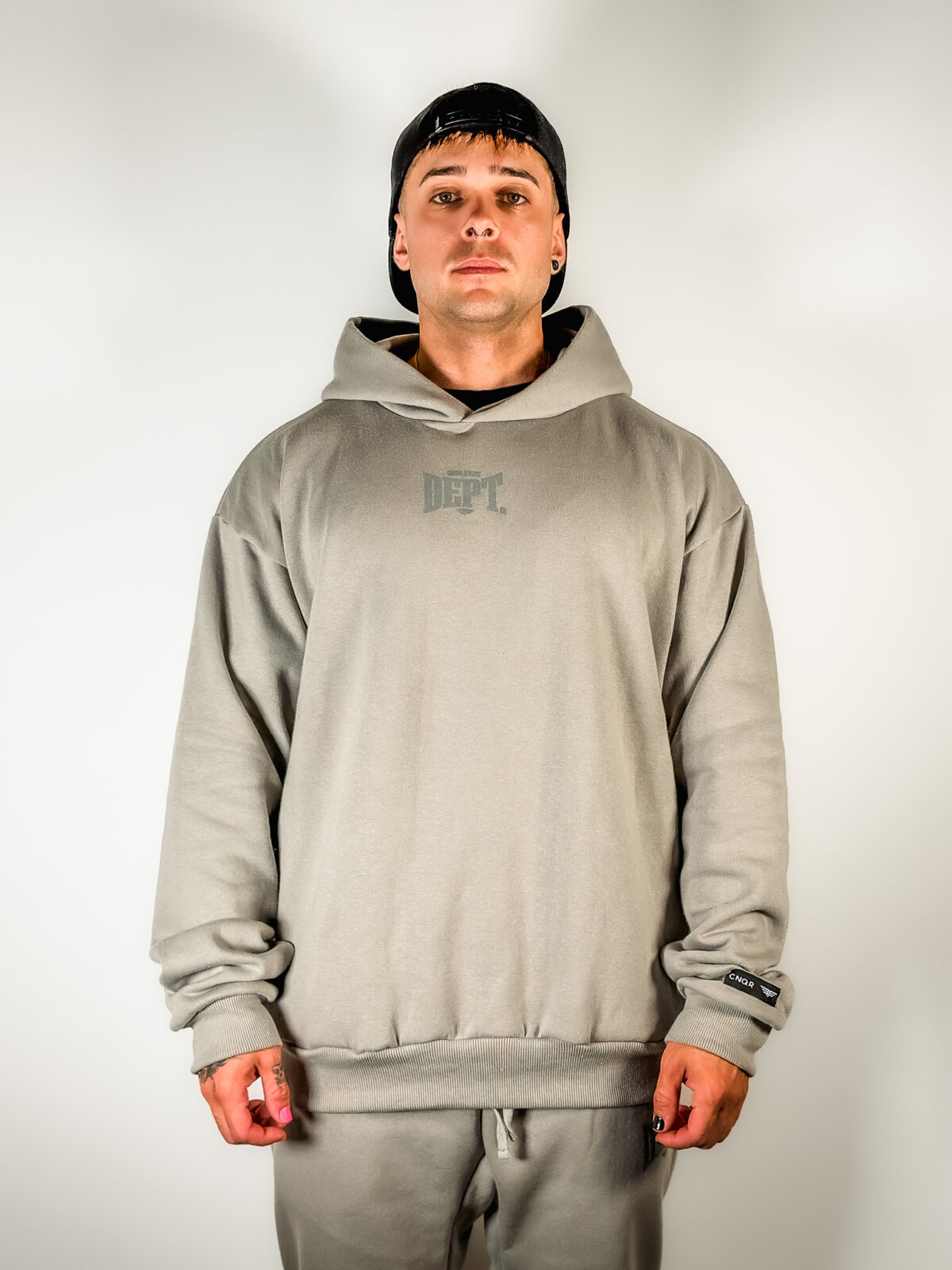 Hoodie Oversized - Athletic Department - Cemento